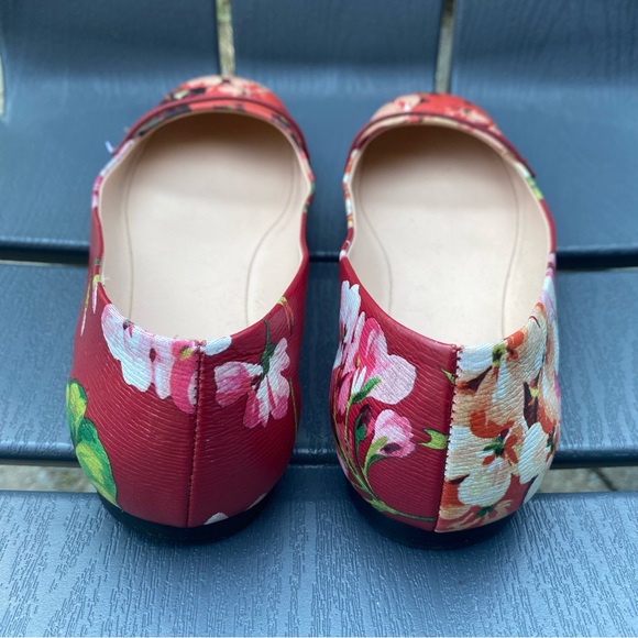 Authentic Gucci Bloom flat in red floral- size 6 / Ballerine Gucci Authentique - Picture 3 of 11